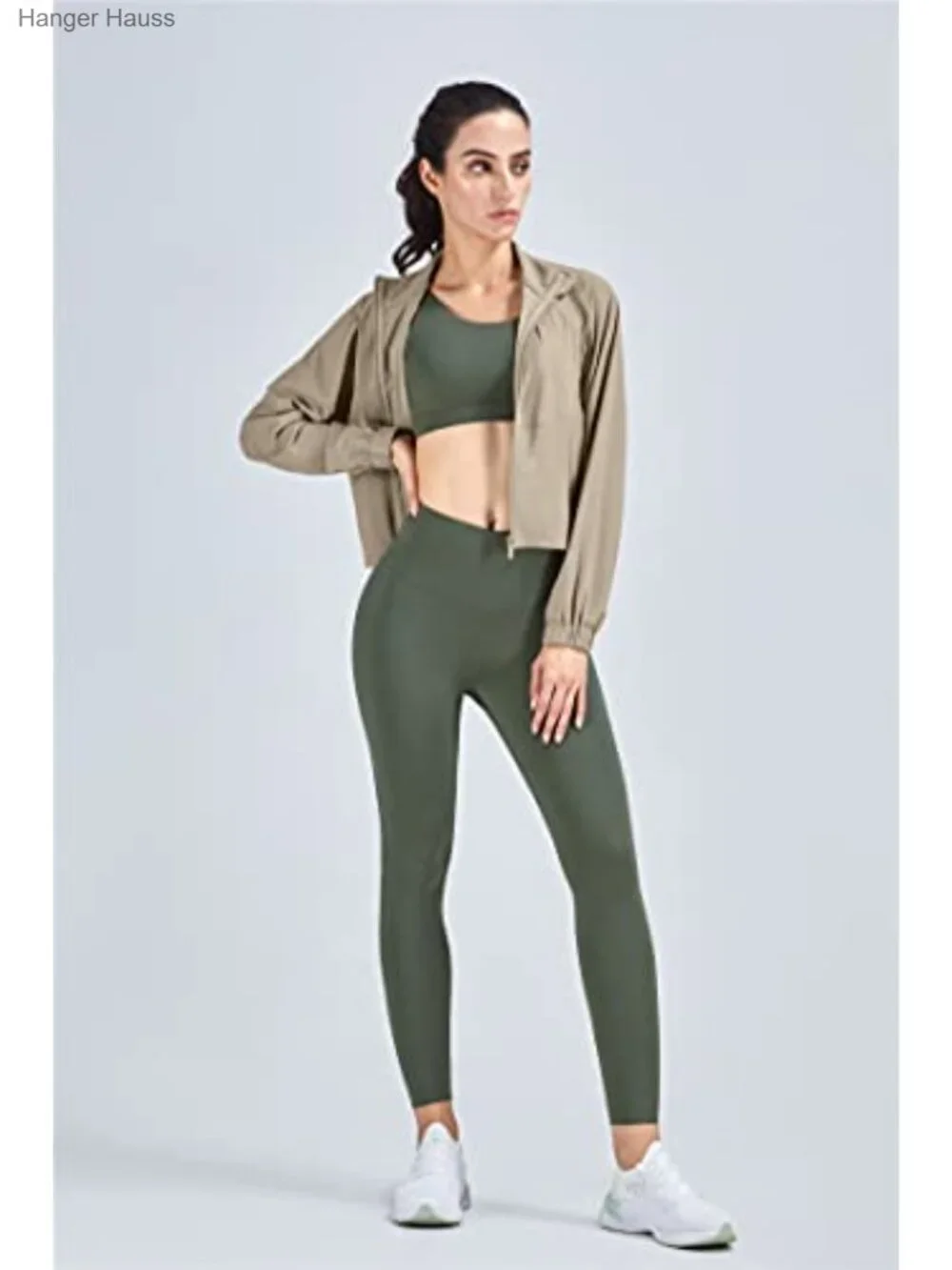 Women's Athletic Cropped Track Jacket UPF 50+